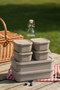 Hermia Juego de 6 Cajas de Almacenamiento Gris BU0055